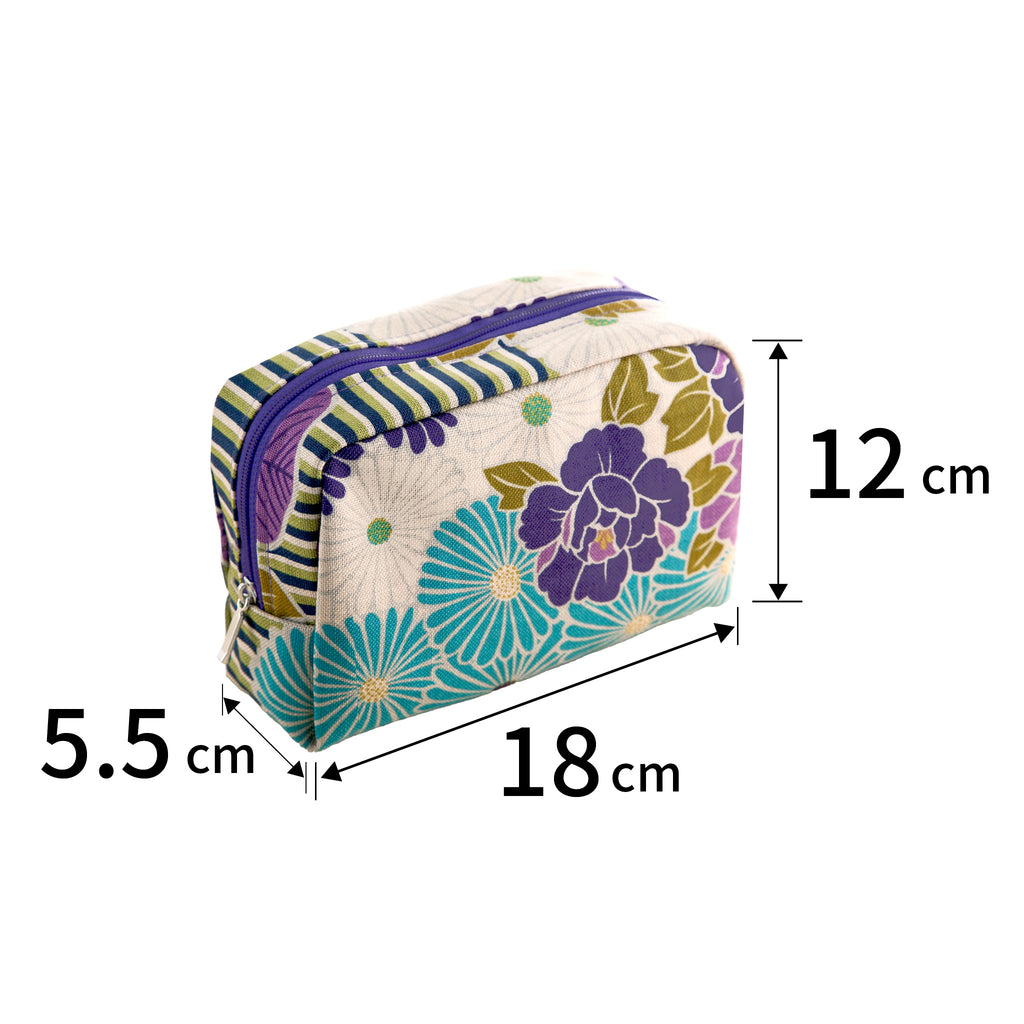 のレン ボックスポーチ レトロフラワー 　