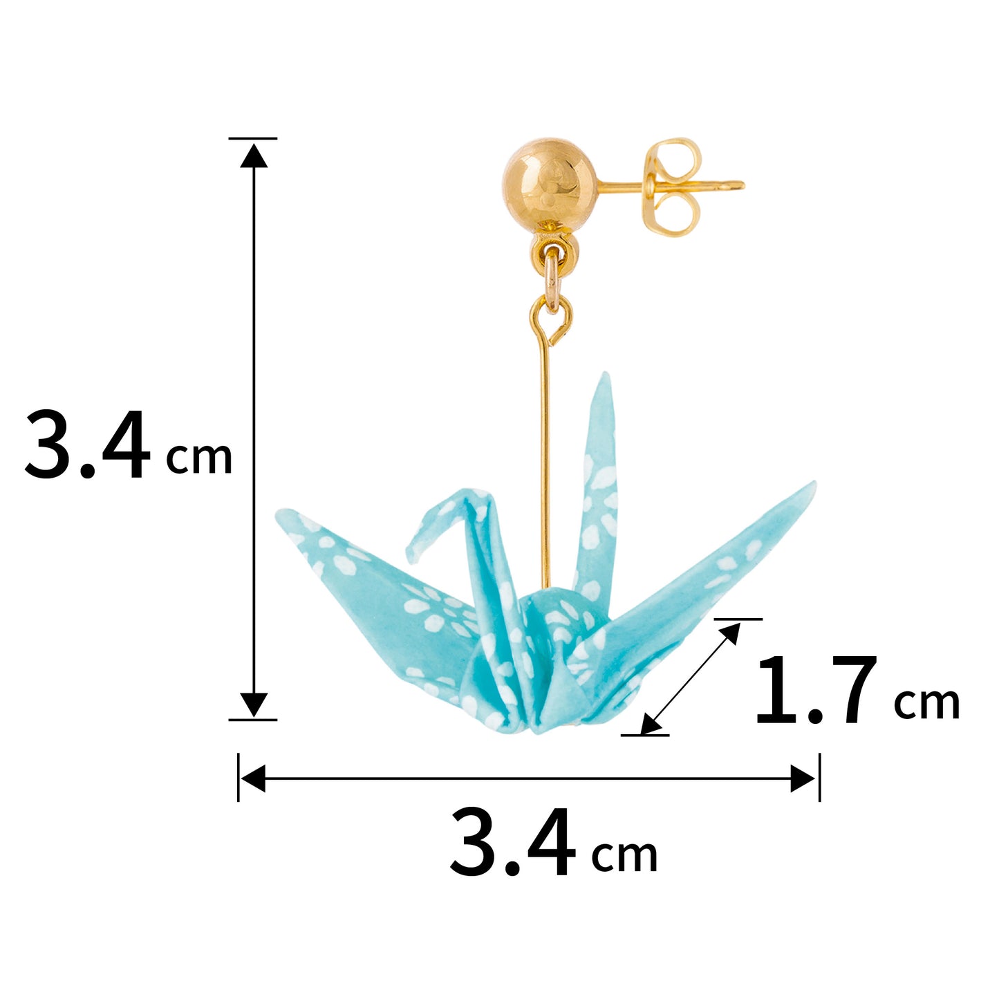 のレン 折鶴ピアス / 折り紙アクセサリー