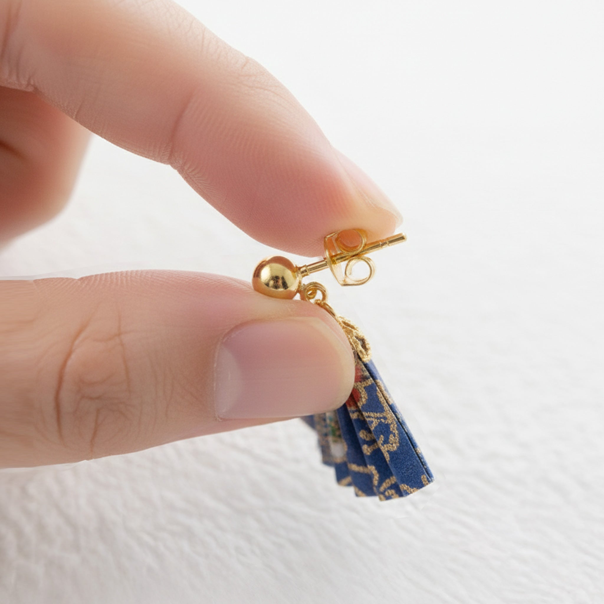 のレン 扇ピアス / 折り紙アクセサリー