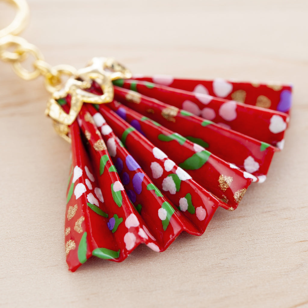 のレン 扇ピアス / 折り紙アクセサリー