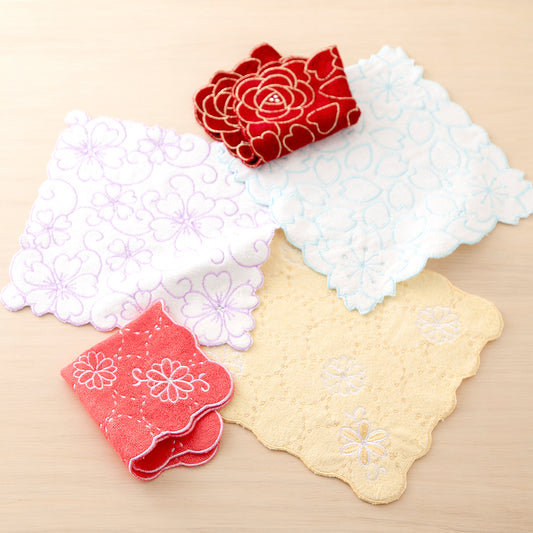 のレン 竹タオル / レーヨン（竹繊維）70% 綿 30% 約24cm×24cm タオルハンカチ