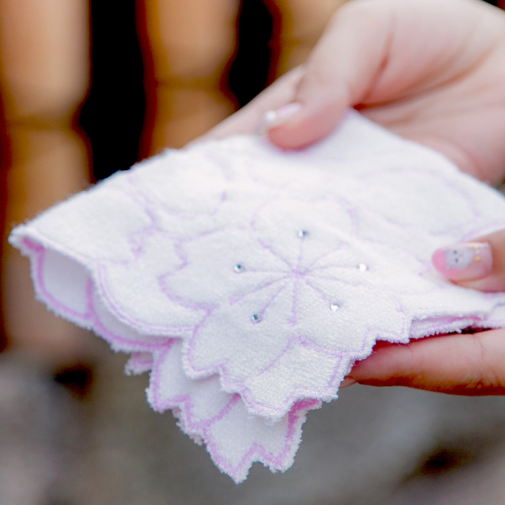 のレン 竹タオル / レーヨン（竹繊維）70% 綿 30% 約24cm×24cm タオルハンカチ