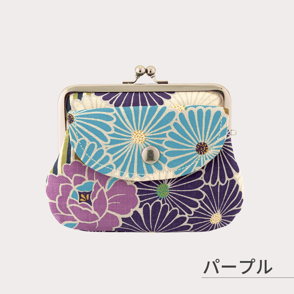 のレン 親子がま口財布 レトロフラワー