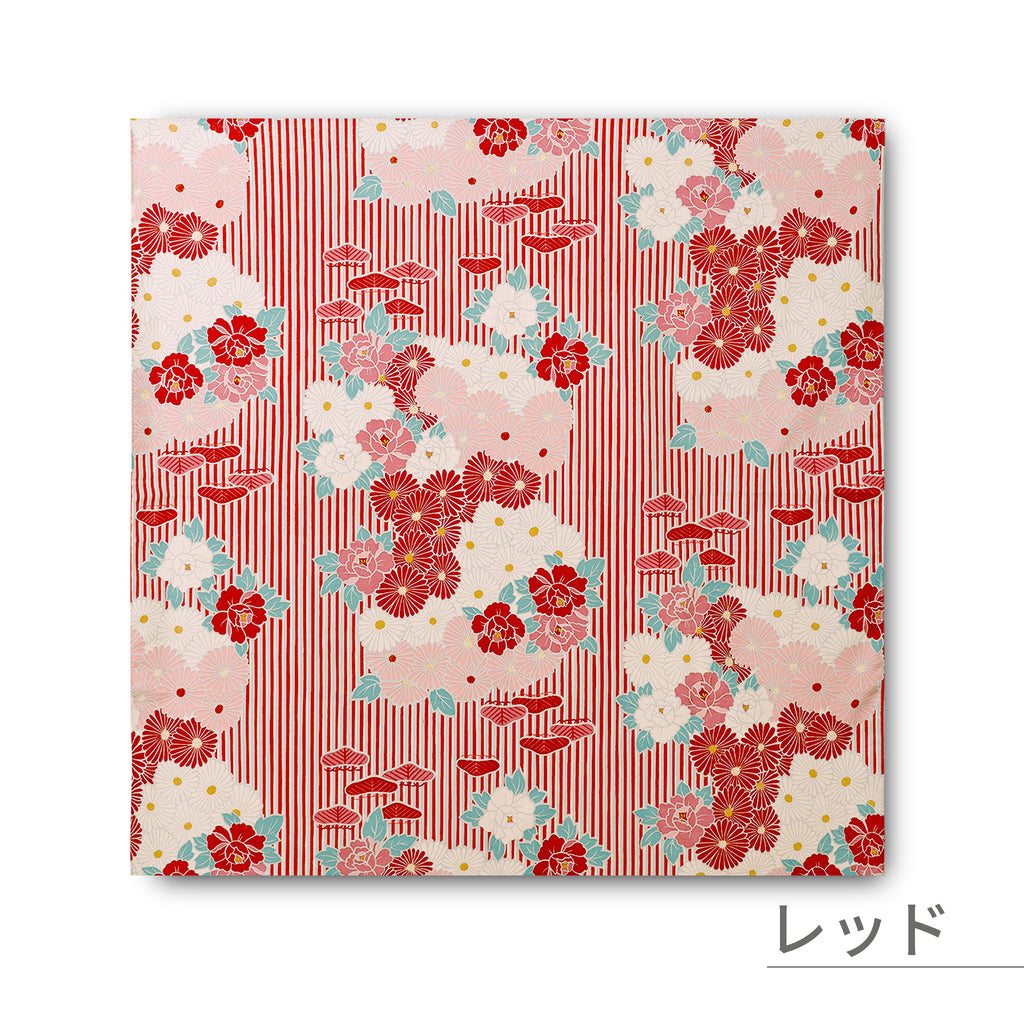 のレン 風呂敷 レトロフラワー / 100cm 70cm 50cm 綿100％