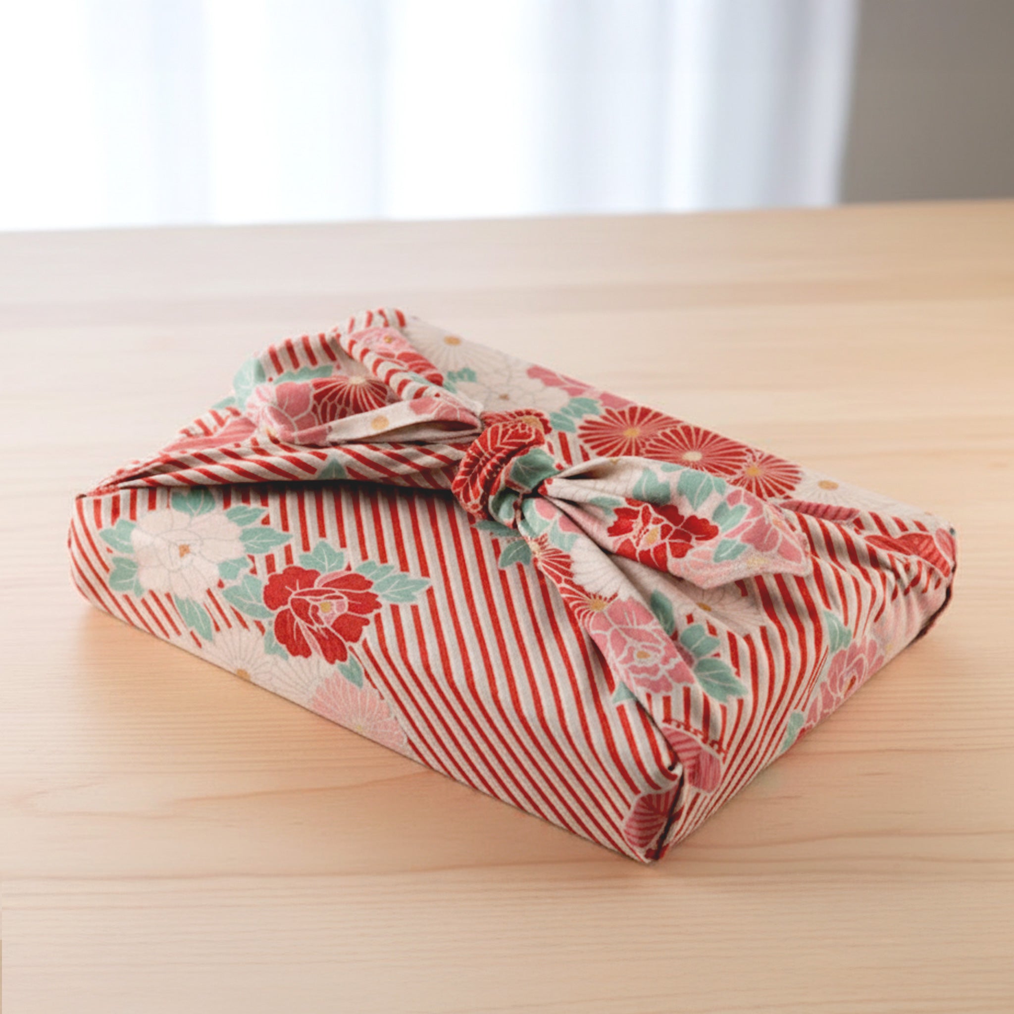 のレン 風呂敷 レトロフラワー / 100cm 70cm 50cm 綿100％