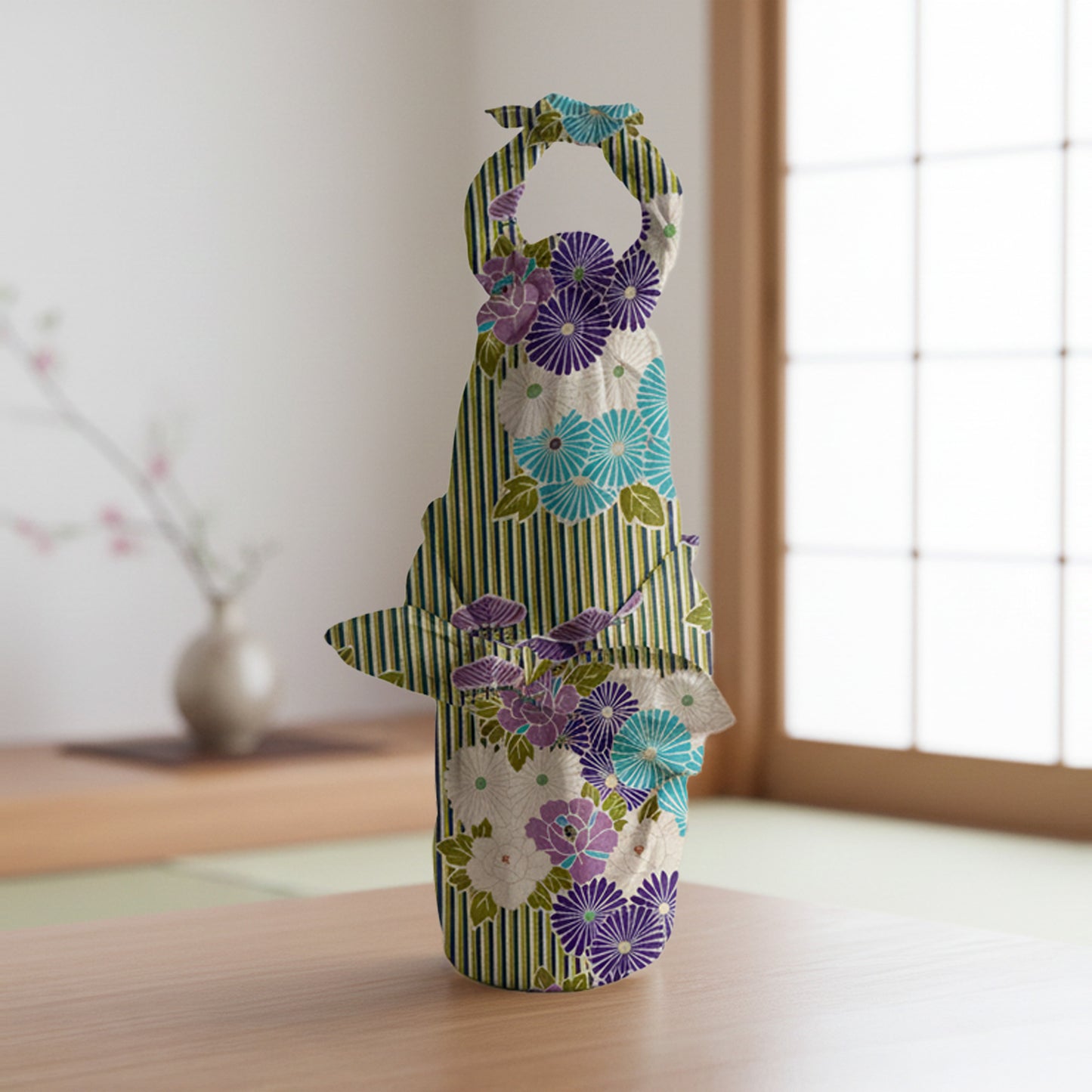 のレン 風呂敷 レトロフラワー / 100cm 70cm 50cm 綿100％