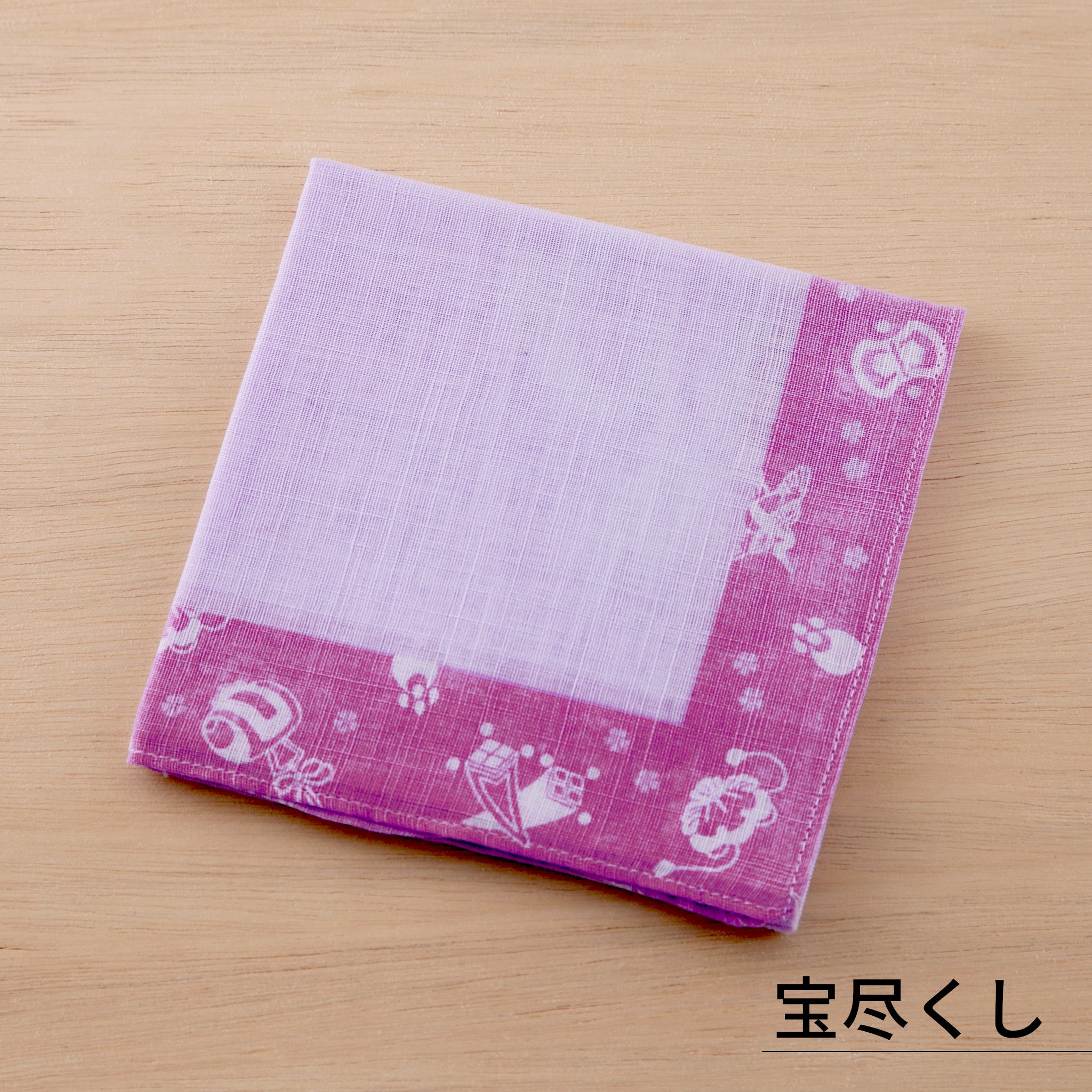 のレン 吉祥 ふし糸織ハンカチ / 綿100% 50×50cm レディースハンカチ　