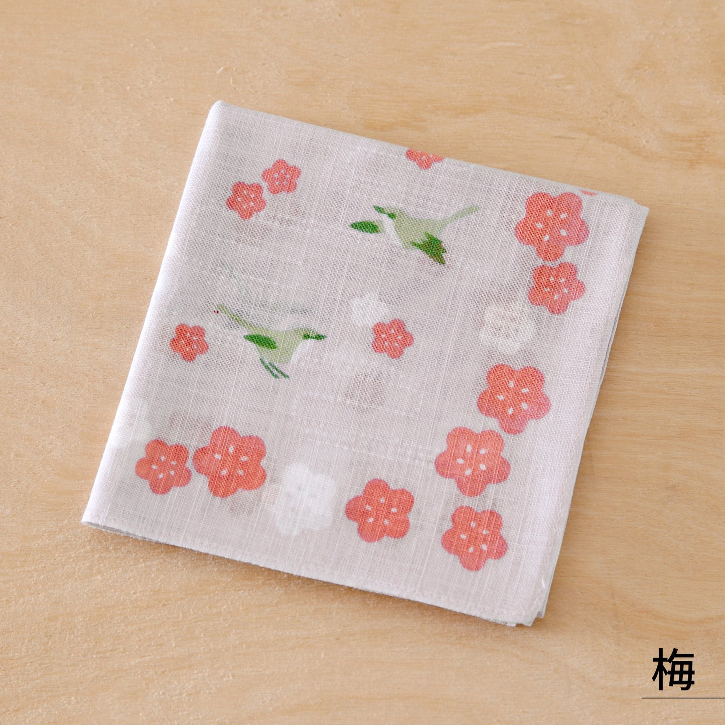 のレン 吉祥 ふし糸織ハンカチ / 綿100% 50×50cm レディースハンカチ　