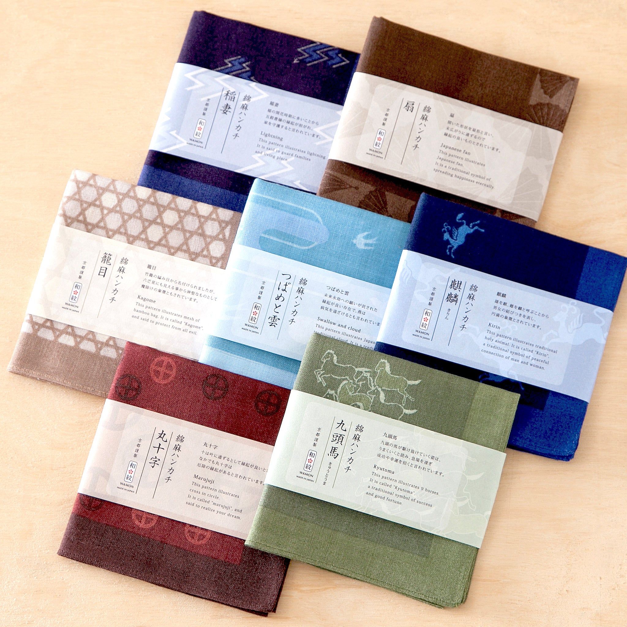 HEUGNハンカチ ハンカチ タオル ネイビー系 メンズ レディース(H66 ブルー): 東京