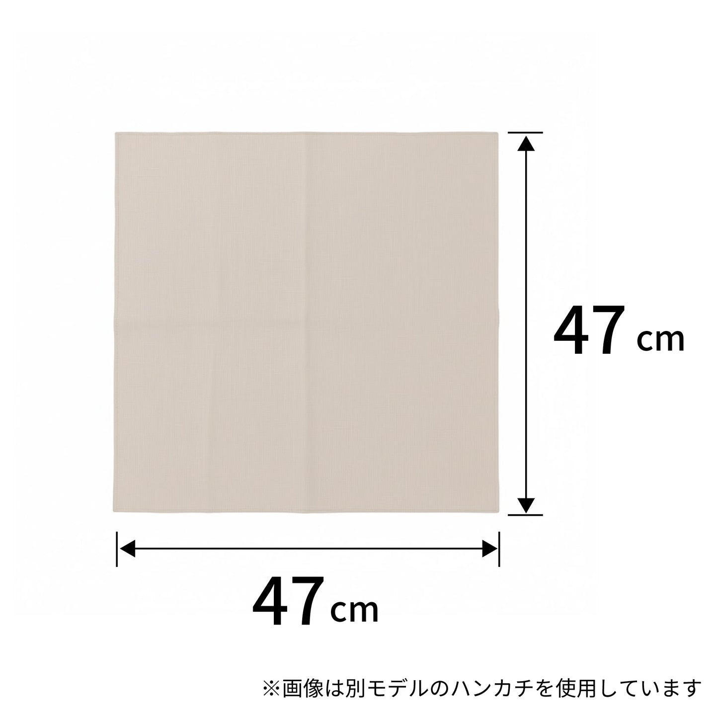 のレン 吉祥 綿麻ハンカチ / 綿80% 麻20% 47×47cm メンズハンカチ