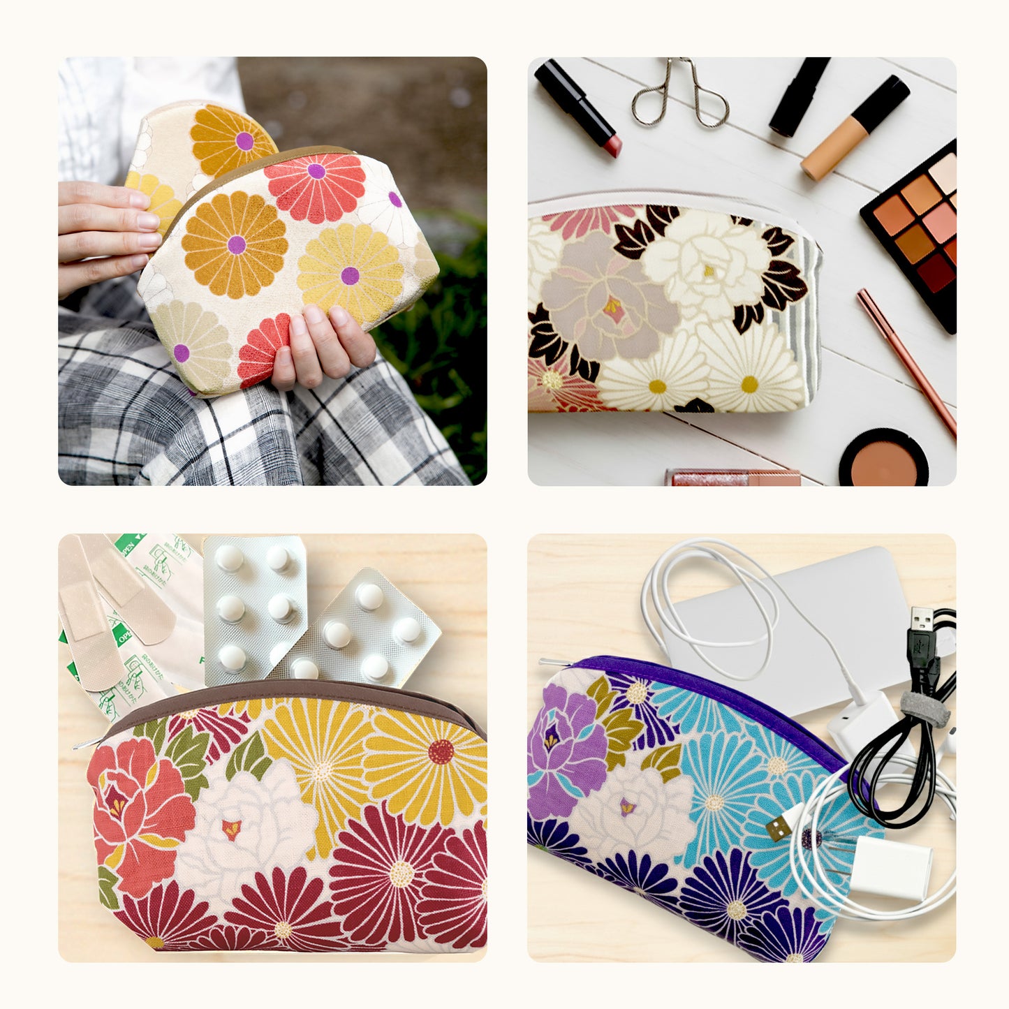 のレン 化粧ポーチ 菊華