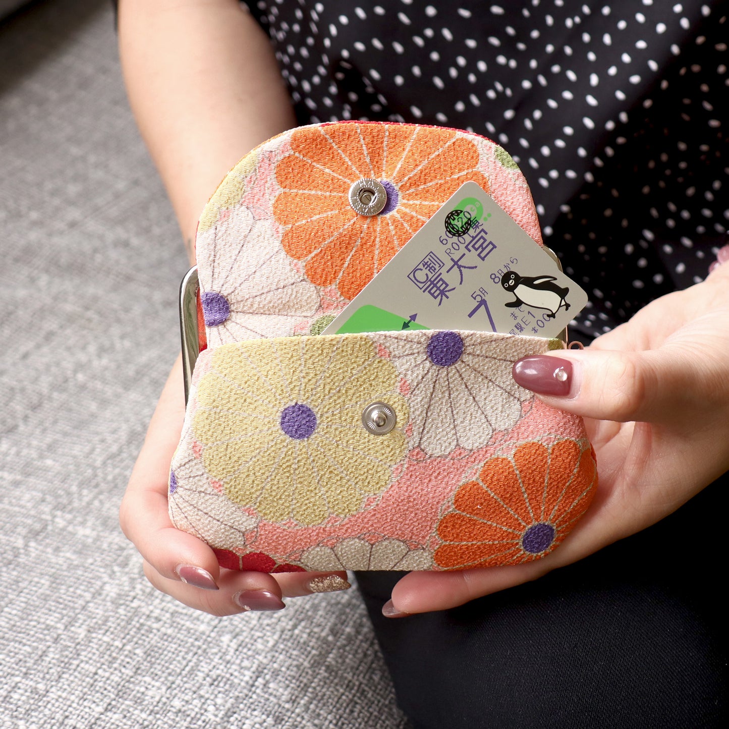 のレン 親子がま口財布 菊華