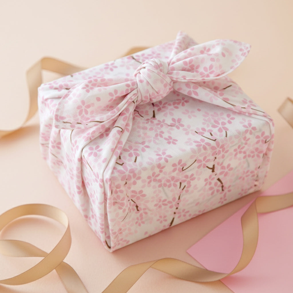 のレン 手捺染の綿ハンカチ / 50×50cm 綿100% 友禅型染め