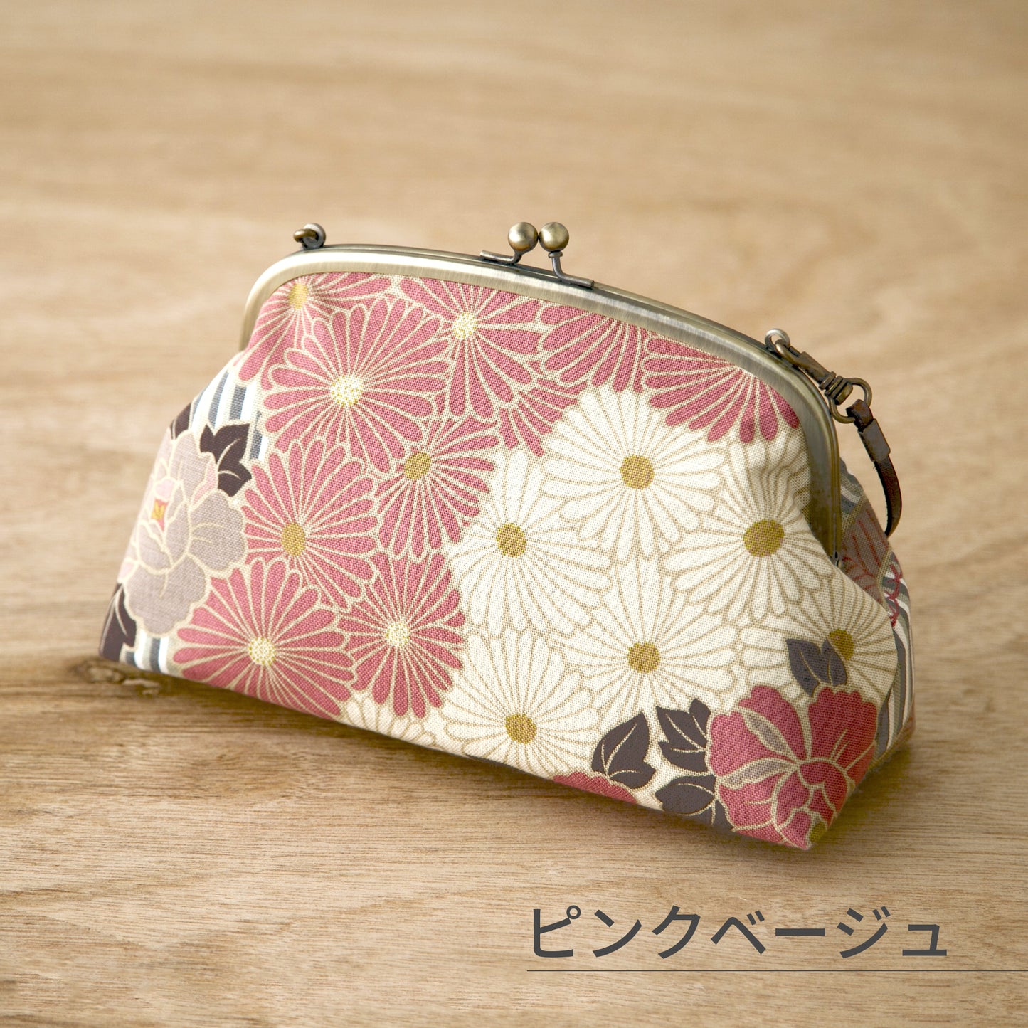 のレン 2way がま口ショルダーバッグ レトロフラワー