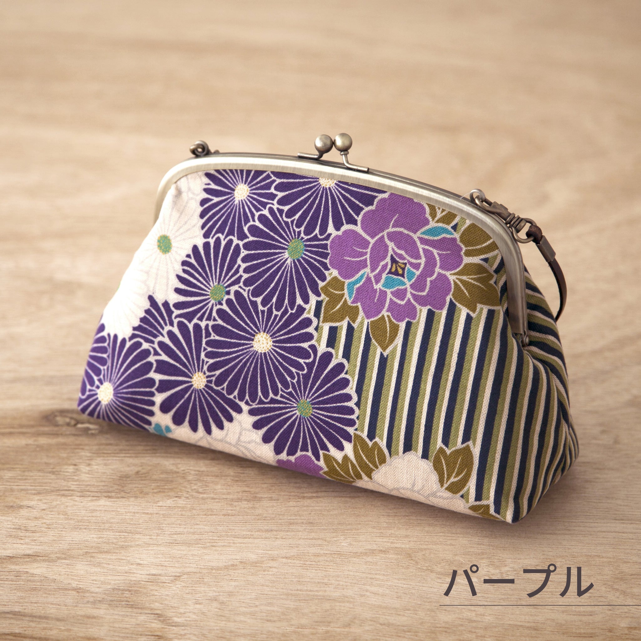 のレン 2way がま口ショルダーバッグ レトロフラワー