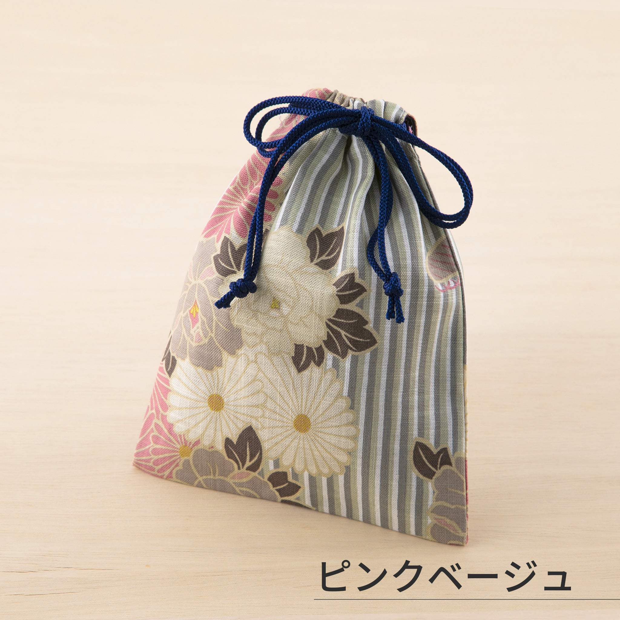 のレン 巾着袋 レトロフラワー