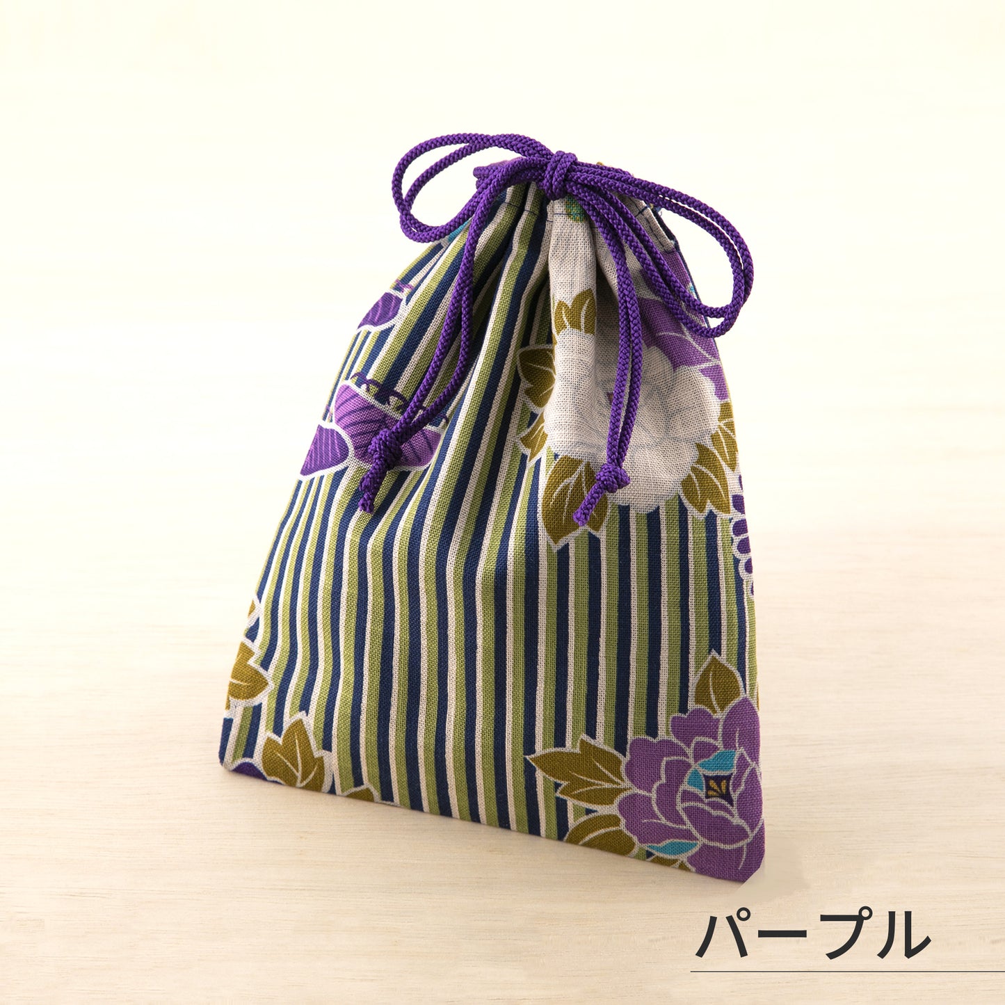 のレン 巾着袋 レトロフラワー