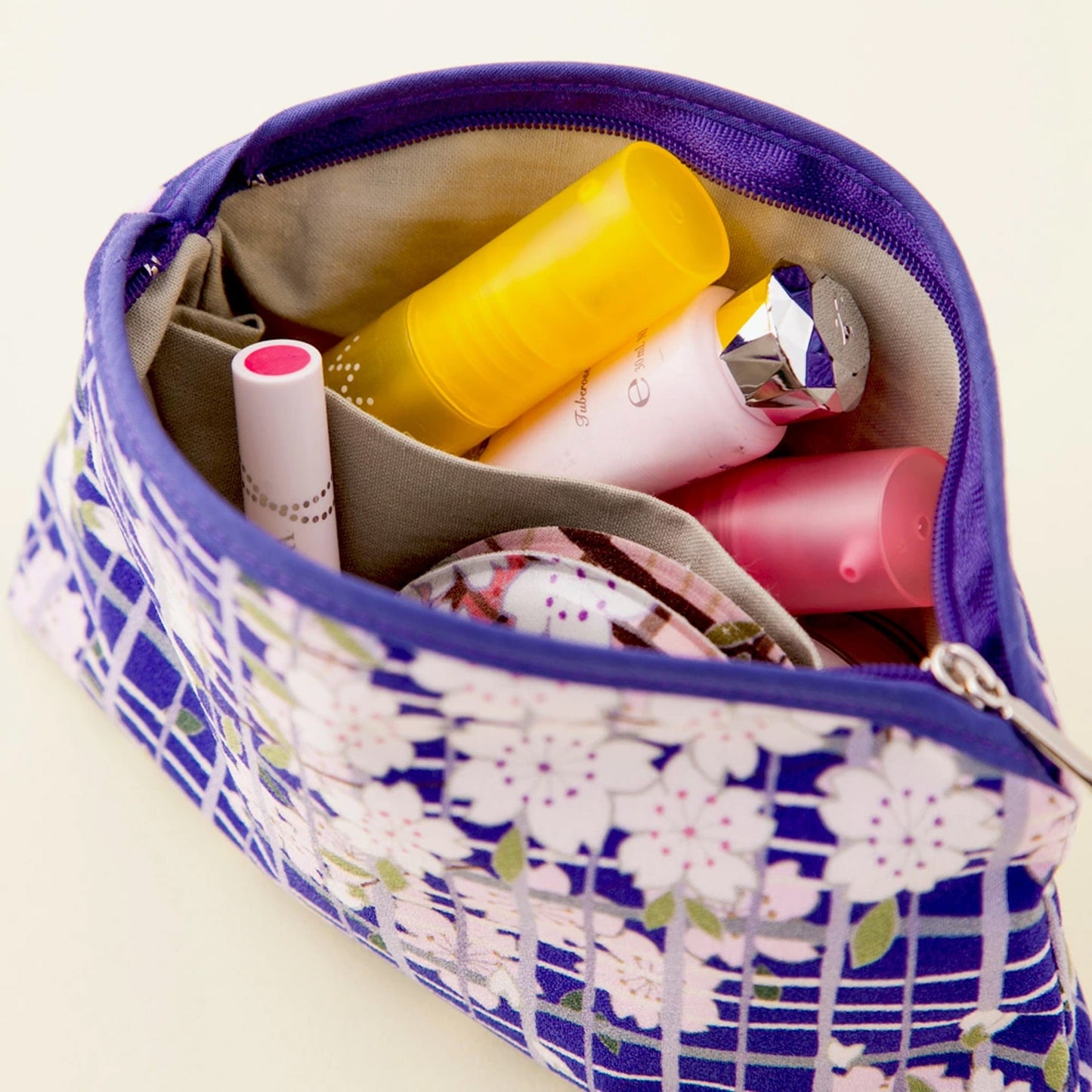 のレン 化粧ポーチ 桜格子