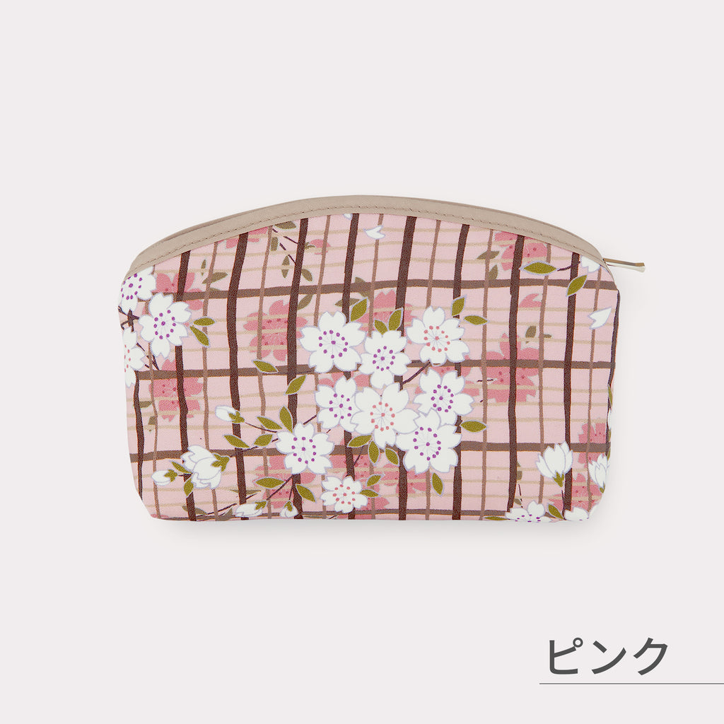 のレン 化粧ポーチ 桜格子