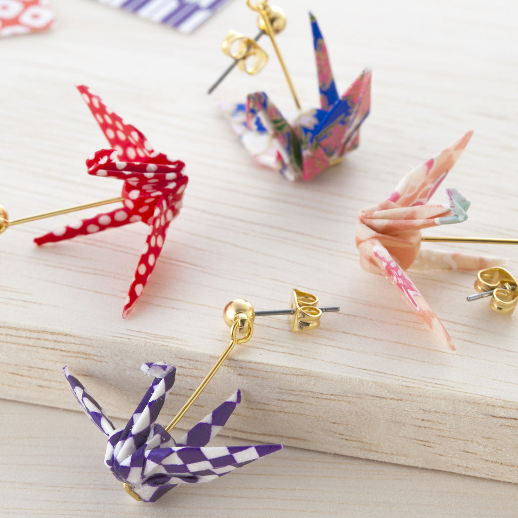 のレン ご当地 折鶴ピアス / 箱入り　