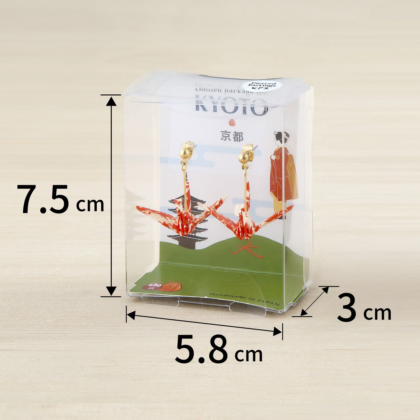 のレン ご当地 折鶴ピアス / 箱入り　