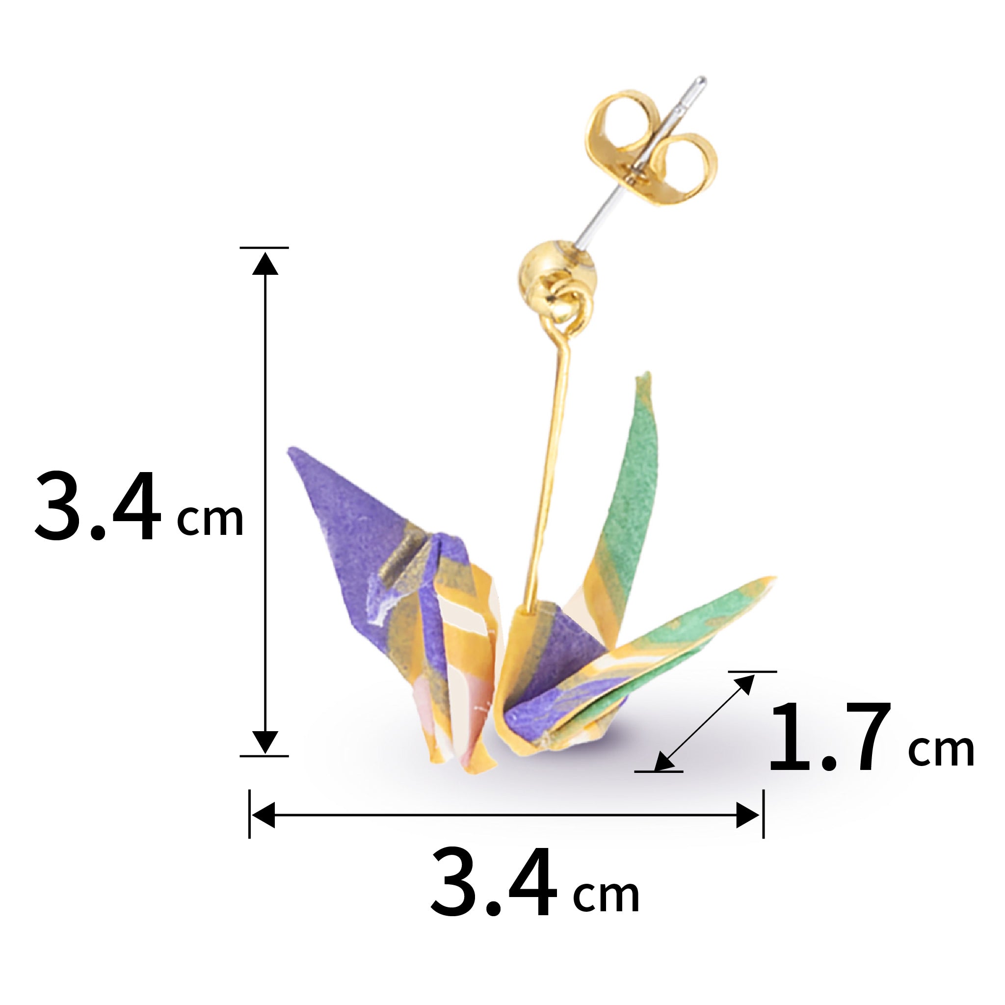 のレン ご当地 折鶴ピアス / 箱入り　