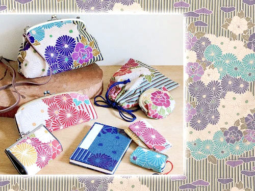 のレン 2way がま口ショルダーバッグ レトロフラワー