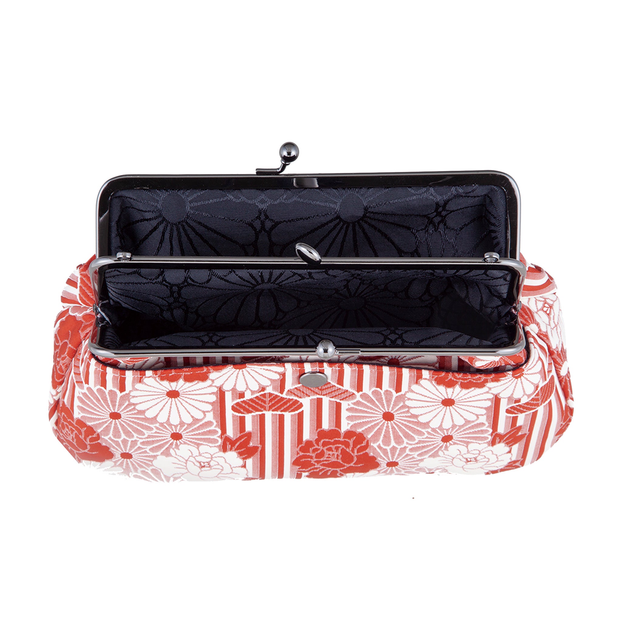 のレン 二口クラッチバッグ ふくれ織　