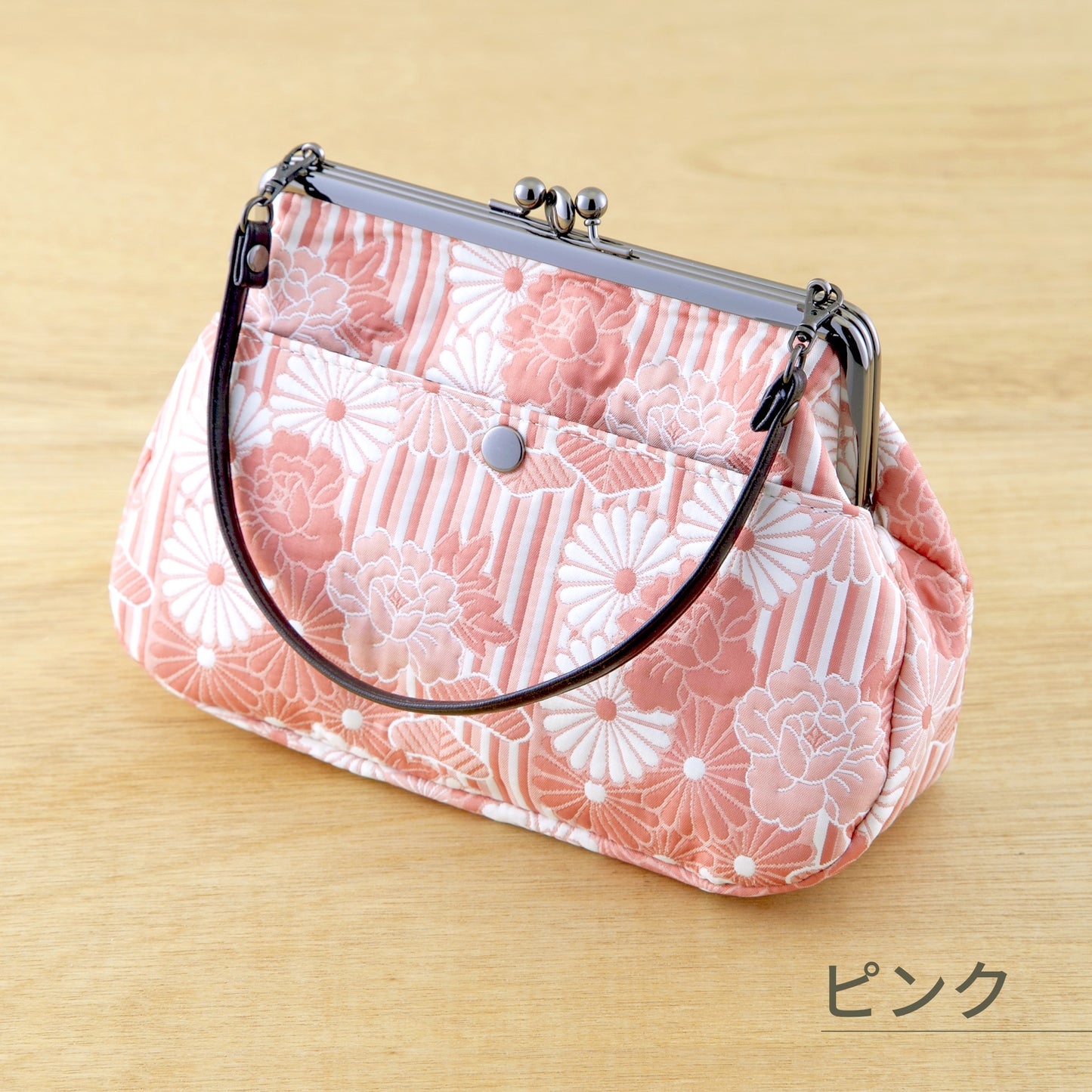 のレン 二口クラッチバッグ ふくれ織　