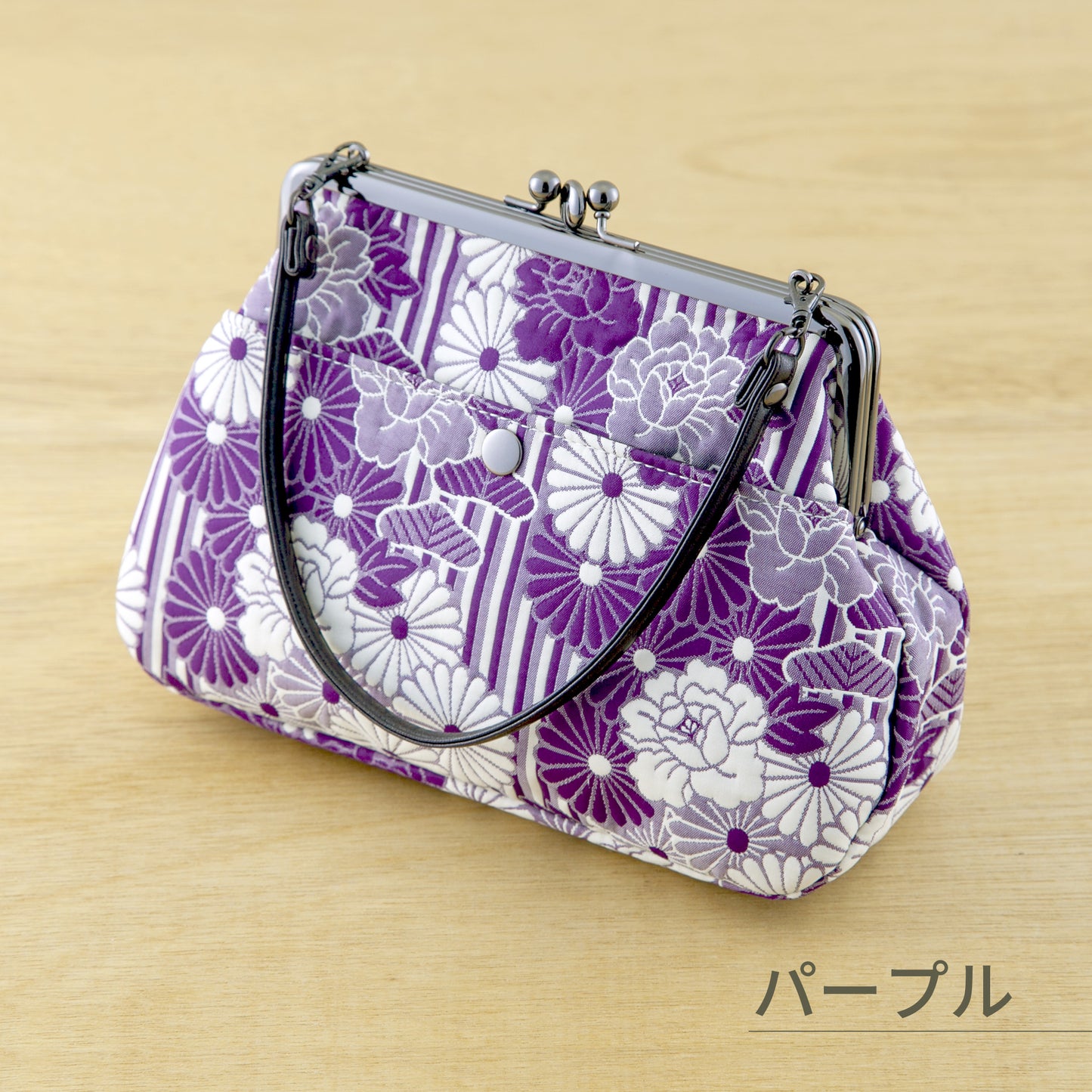 のレン 二口クラッチバッグ ふくれ織　