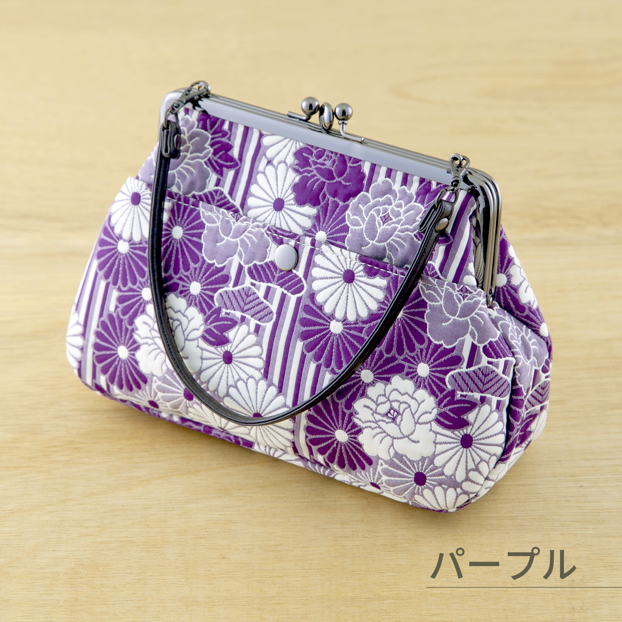 のレン 二口クラッチバッグ ふくれ織　