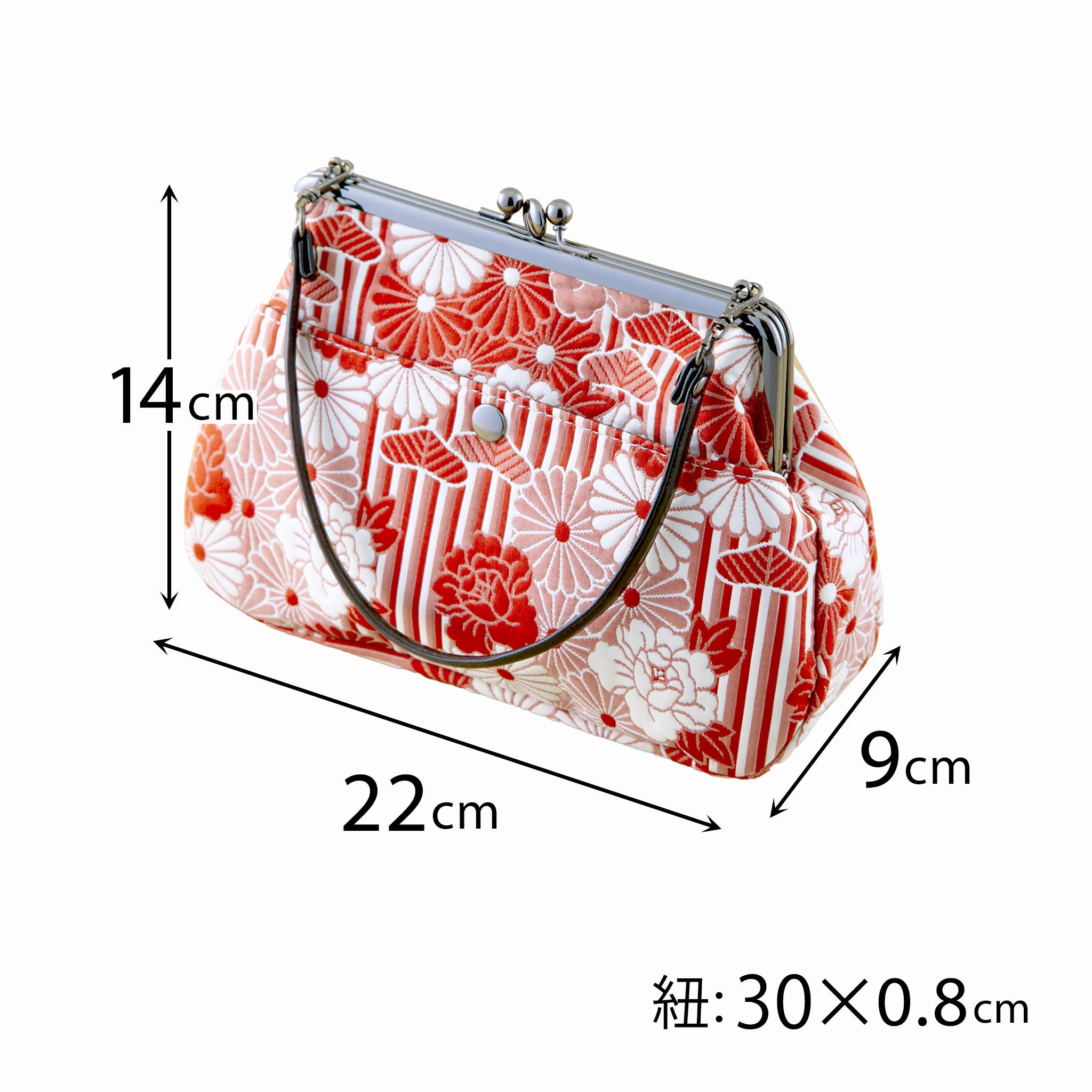 のレン 二口クラッチバッグ ふくれ織　