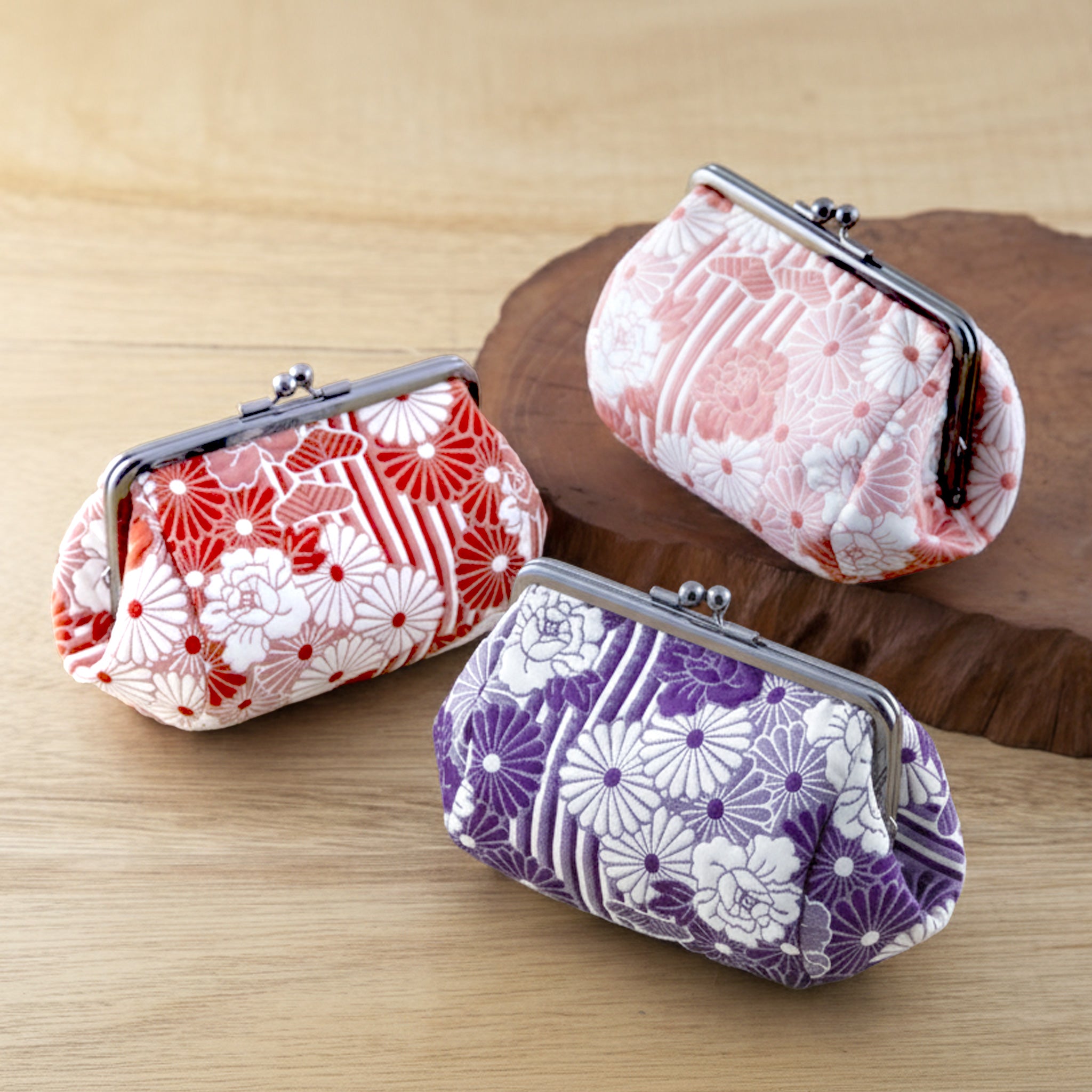 のレン 俵型 がま口ポーチ ふくれ織レトロフラワー – NOREN JAPAN 公式通販