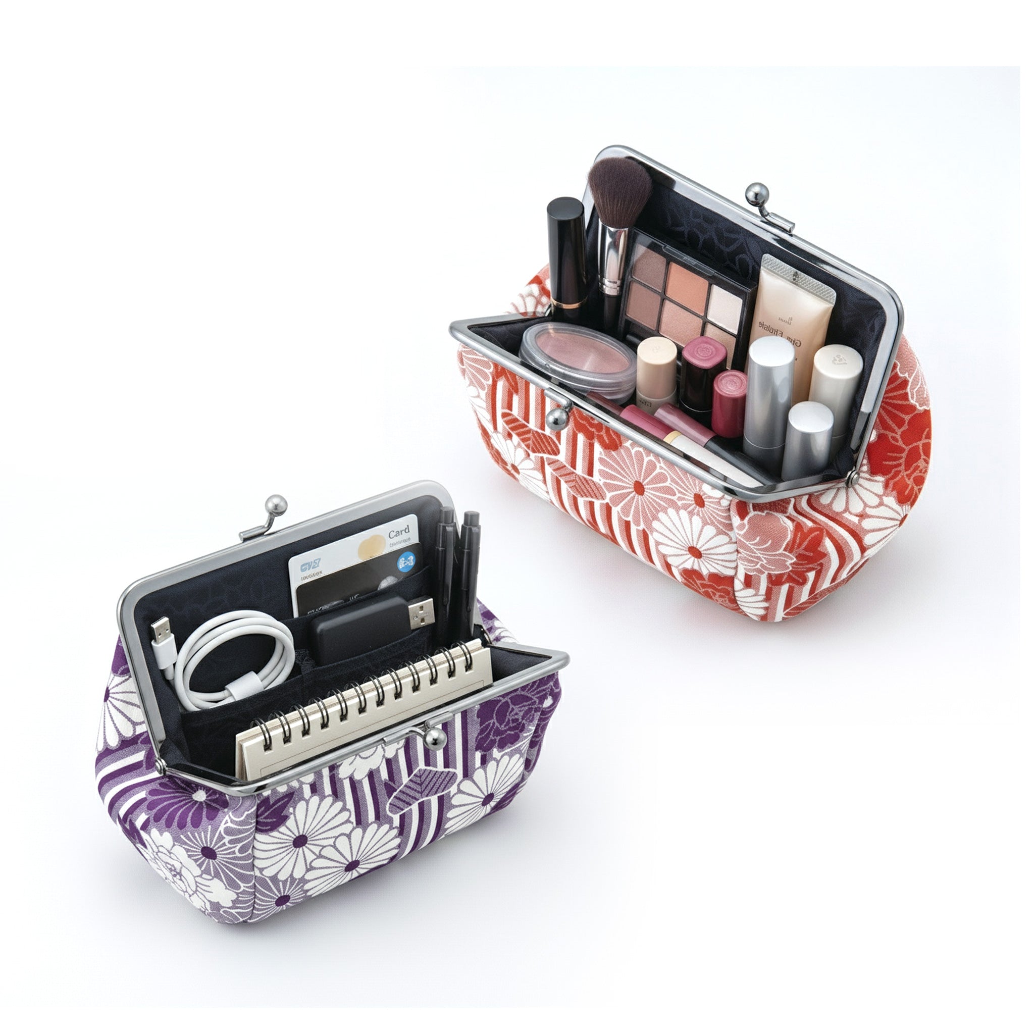 のレン 俵型 がま口ポーチ ふくれ織レトロフラワー – NOREN JAPAN 公式通販