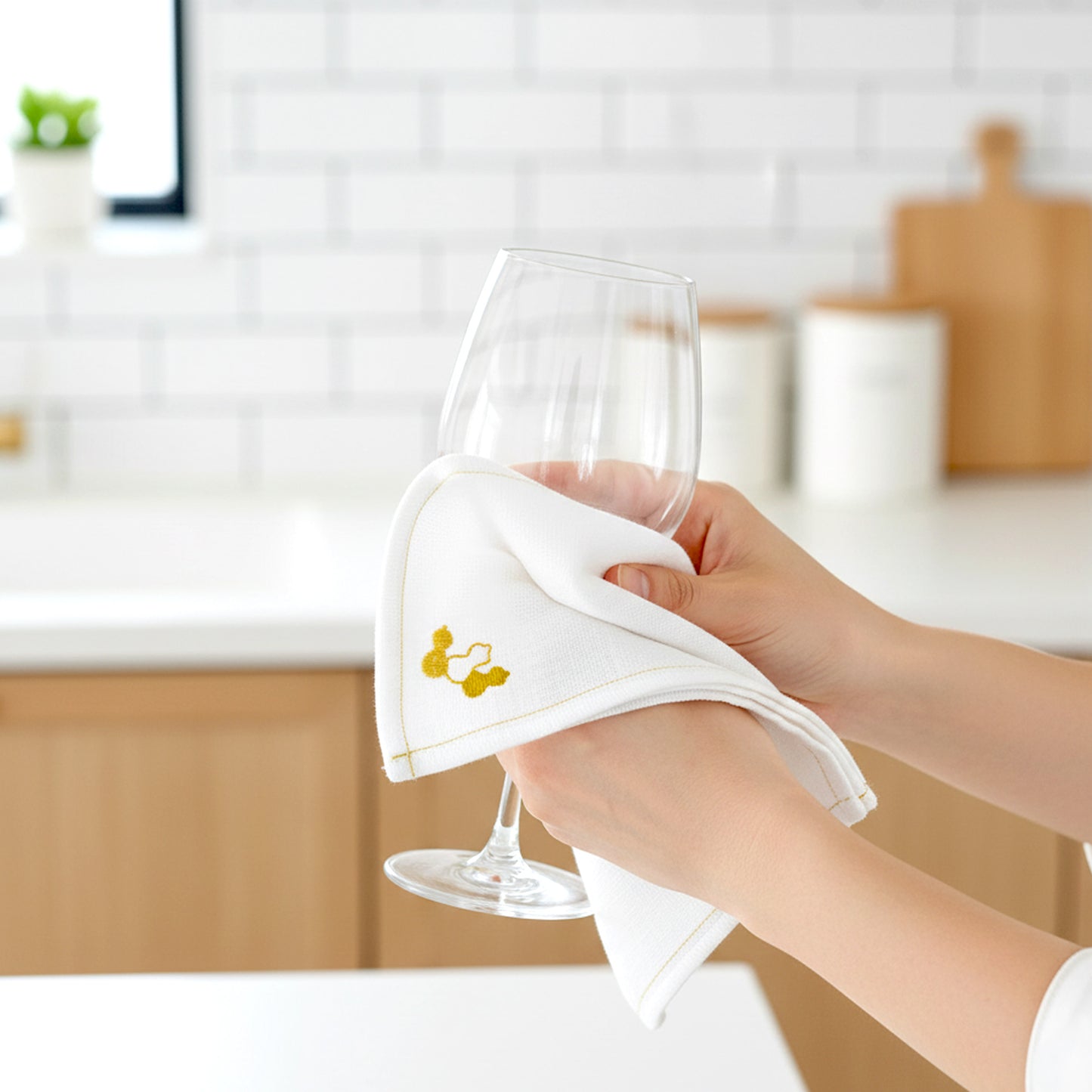 のレン 綿七枚重ねの かや織りふきん / 吉祥