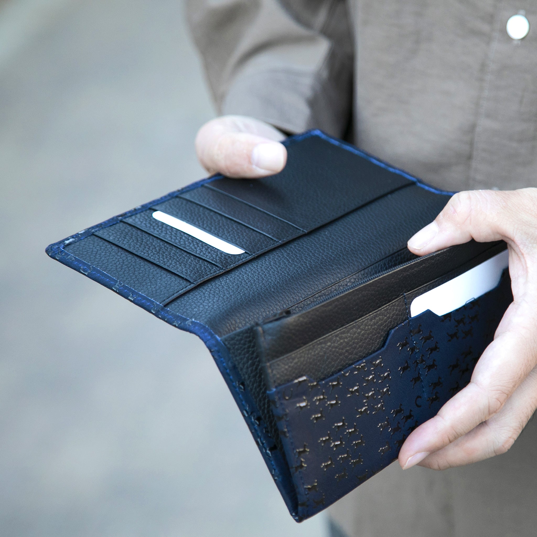 Noren Inden Long Wallet Auspicious Pattern Tiger/Nine Horses