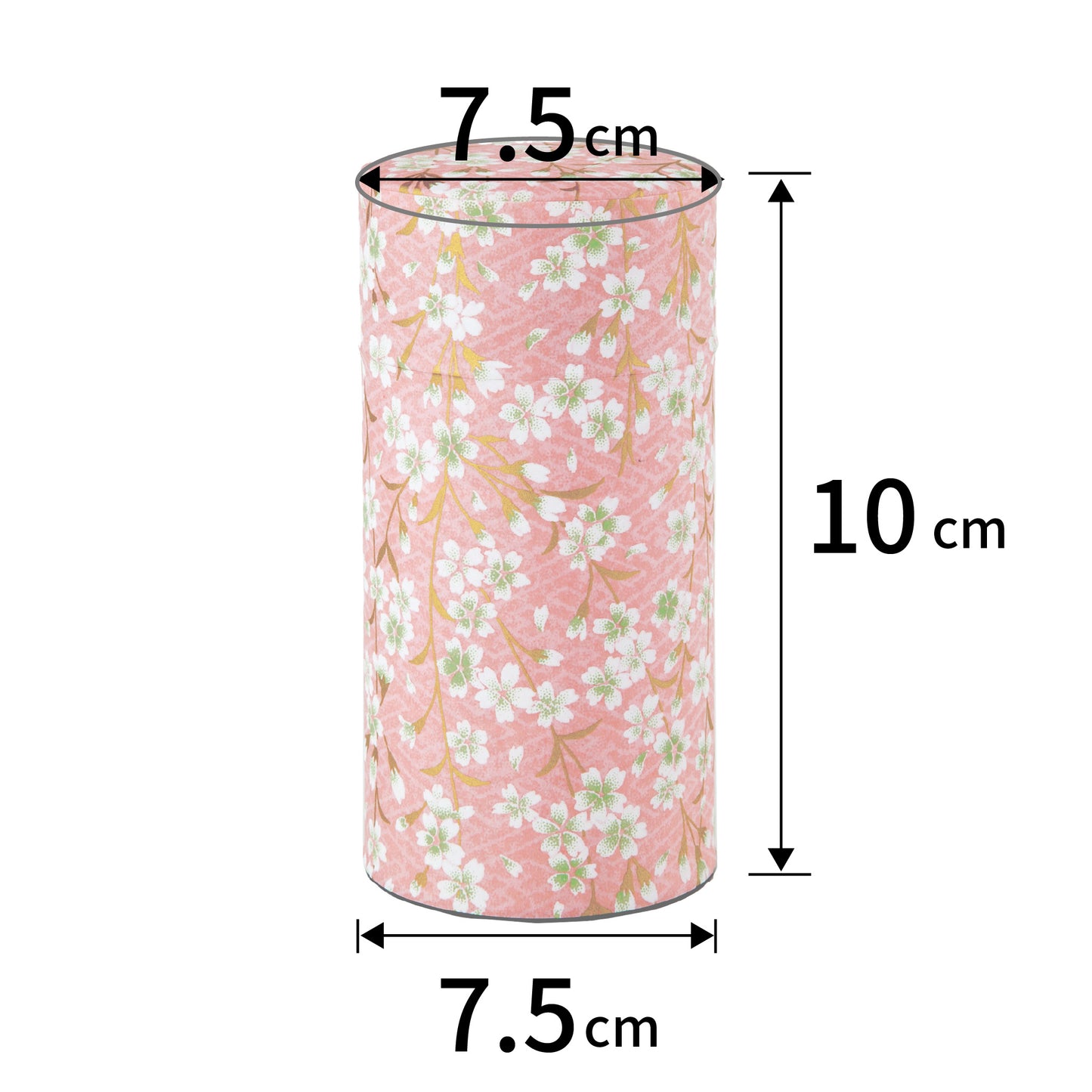 のレン 和紙の茶筒 / 200g 7.5×15.5cm 中蓋付き