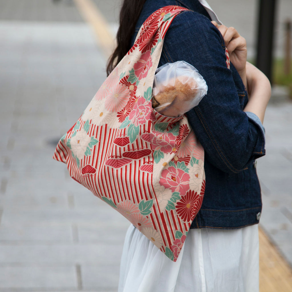 Noren East Bag Sac Furoshiki à fleurs rétro