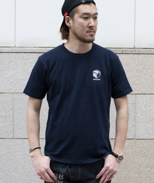 HiKESHi SPiRiT 七転八起 抜染スラブ Tシャツ