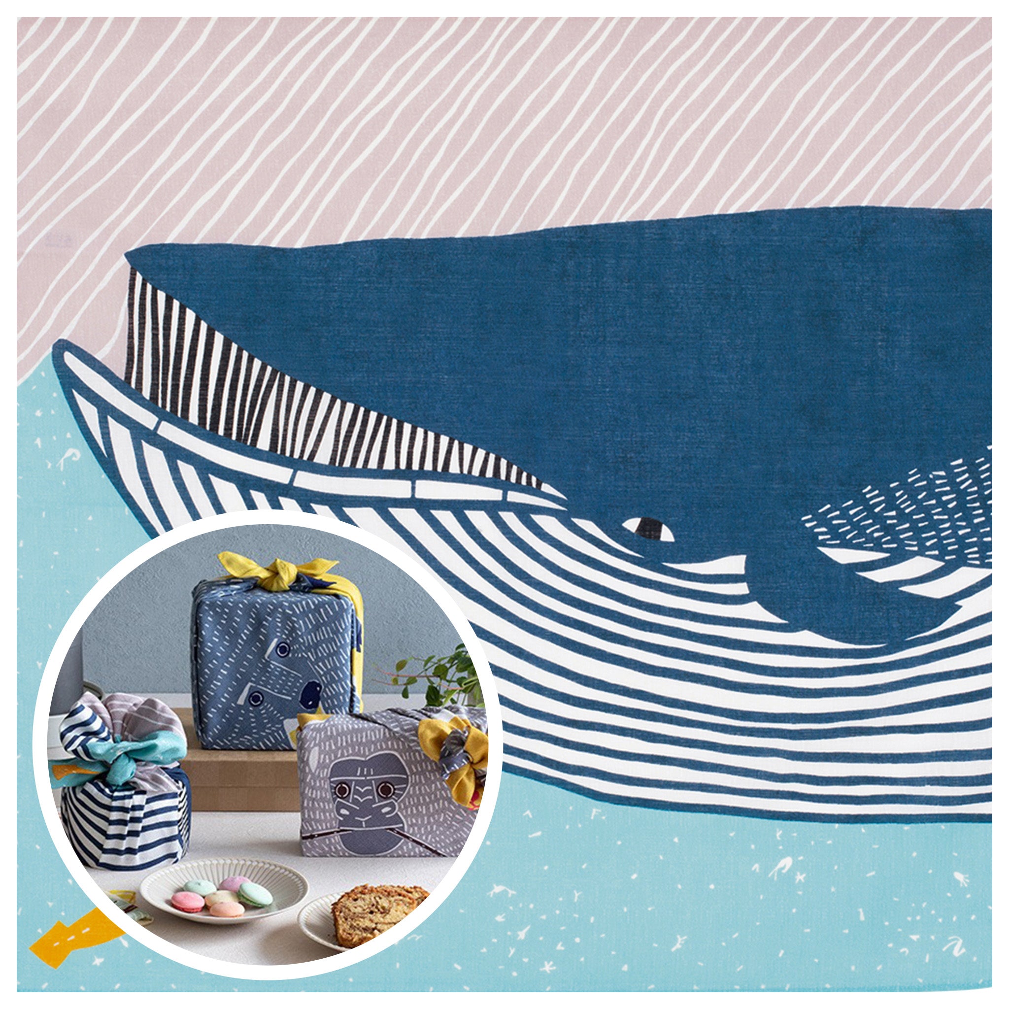 風呂敷 kata kataむすび オーガニック 50cm チーフ ( 尺三巾 ) オーガニックコットン100% 　　