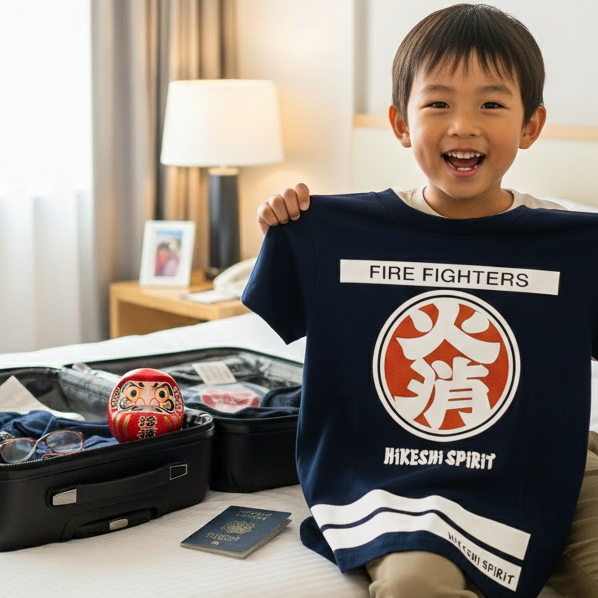 HiKESHi SPiRiT OD火消 キッズ Tシャツ ネイビー