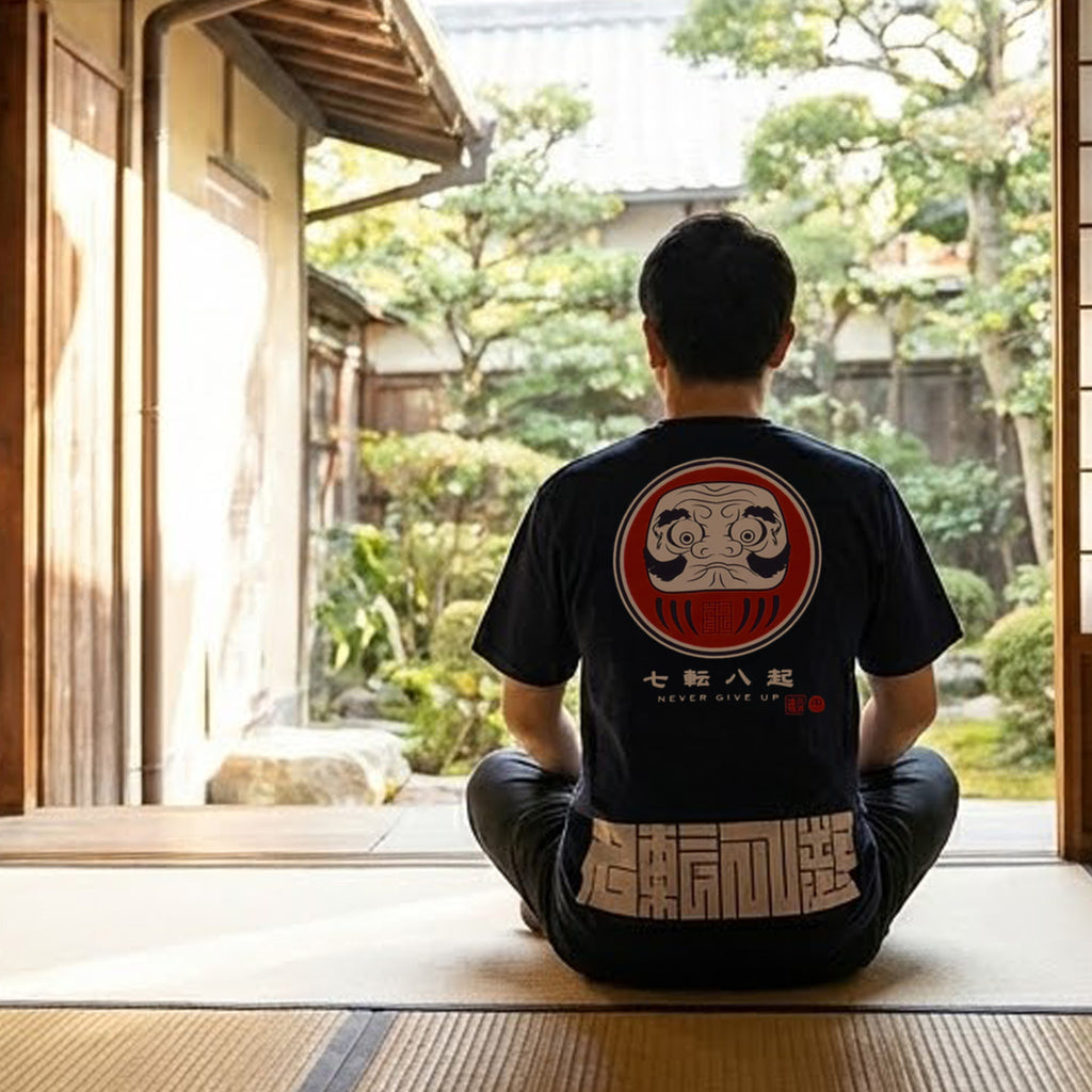 HiKESHi SPiRiT 七転八起 抜染スラブ Tシャツ