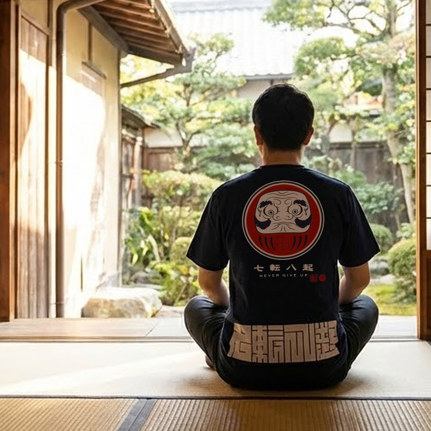 HiKESHi SPiRiT 七転八起 抜染スラブ Tシャツ