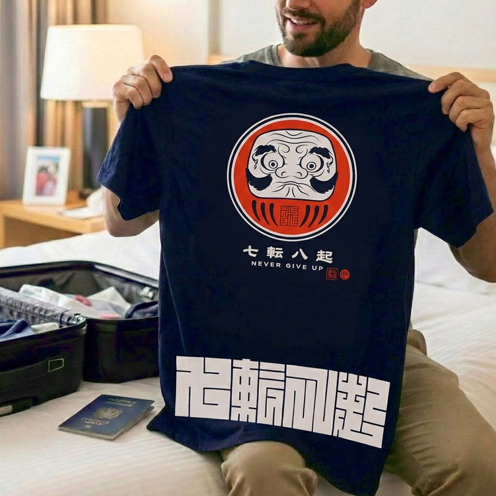 HiKESHi SPiRiT 七転八起 抜染スラブ Tシャツ