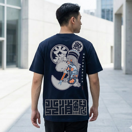 HiKESHi SPiRiT 火消之図抜染スラブ Tシャツ(吽)