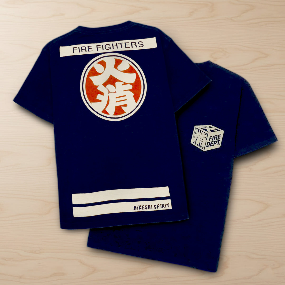 HiKESHi SPiRiT NEW 抜染OD火消Tシャツ ネイビー – NOREN JAPAN 公式通販